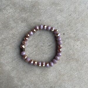 Purple and Brown Beaded Bracelet